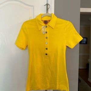 Tory Burch Yellow Polo Shirt